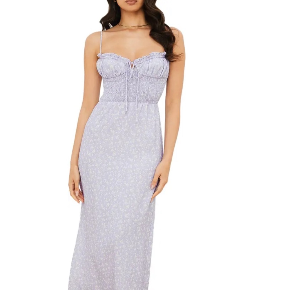 NWT LAVENDER FLORAL PRINT MAXI DRESS
